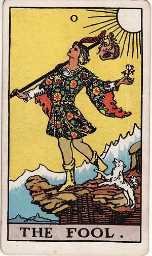 El Loco, carta del tarot Rider–Waite, 1909