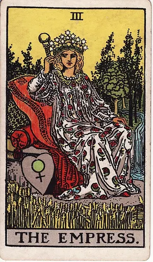 La Emperatriz, carta del tarot Rider–Waite, 1909